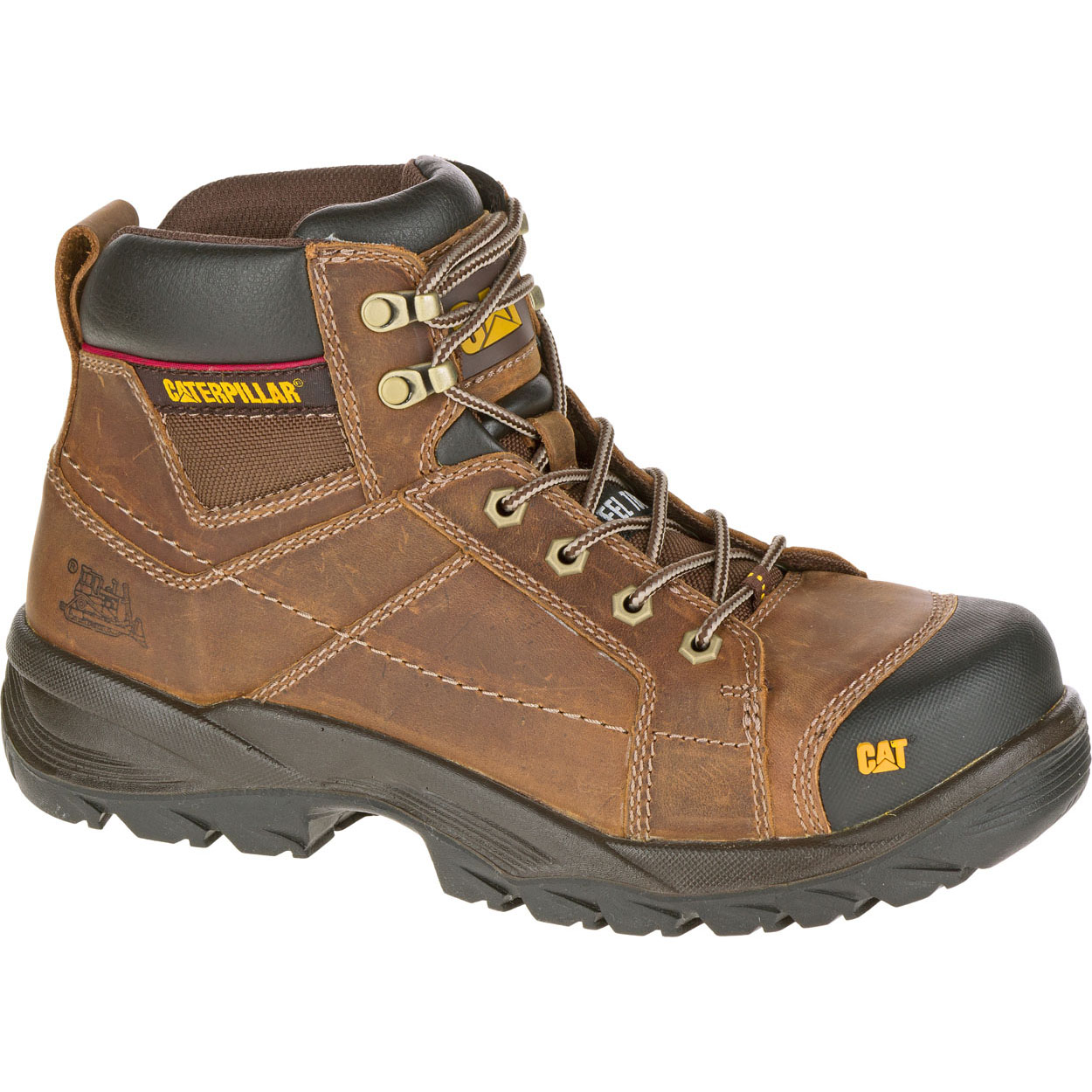 Caterpillar Crossrail St - Mens Safety Boots - Dark Beige - NZ (216HEIULN)